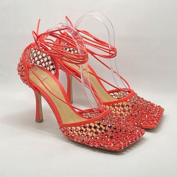 Bottega Veneta Stretch Embellished Ankle Strap High Heel Pumps size 39.5 - Picture 2 of 13